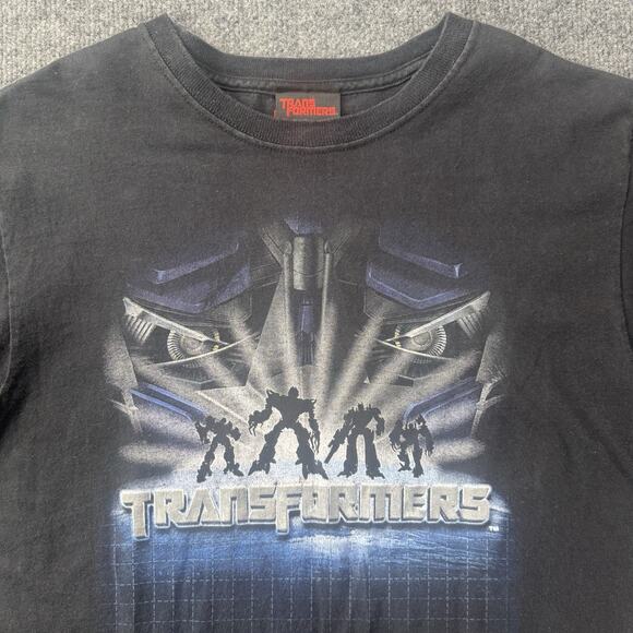 Y2K 2000s Kids Transformers Movie Promotional T Shirt Black Size Youth XL - Picture 1 of 10